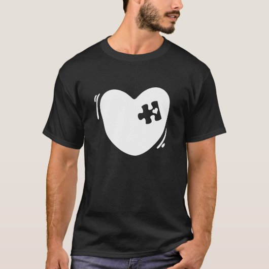 Hart Ontbrekend Stuk voor Moeder Dochter Matching T-shirt (Voorkant)