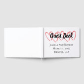 Hart ontwerp bruiloft gastenboek (Volledig)