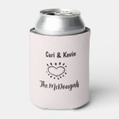 Hart Ontwerp Bruiloft gunst Blikjeskoeler (Blikje Voorkant)