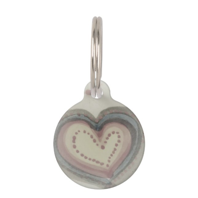 Hart ontwerp hond ID-tag Huisdierpenning (Voorkant)