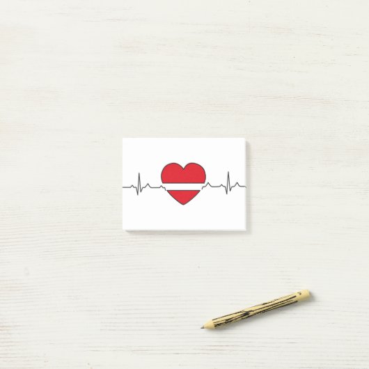 hart ontwerp post-it® notes (Op bureau)