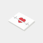 hart ontwerp post-it® notes (Schuin)