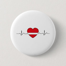 hart ontwerp ronde button 5,7 cm