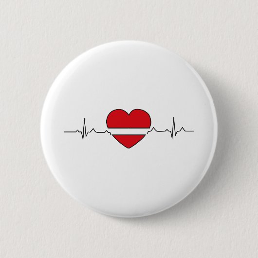 hart ontwerp ronde button 5,7 cm (Voorkant)