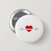 hart ontwerp ronde button 5,7 cm (Voorkant /achterkant)