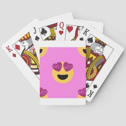 hart oog emoji pokerkaarten (Achterkant)