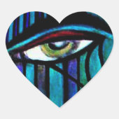 Hart-oog Hart Sticker (Voorkant)