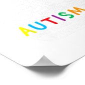 Hart Ook Liefde Gebarentaal Hand Autisme Bewustzij Poster (Hoek)