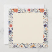 Hart op bloemrijke boho-achtergrond Moederdag Kaart (Achterkant)