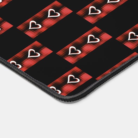 Hart op checkboard bureaumat (Hoek)