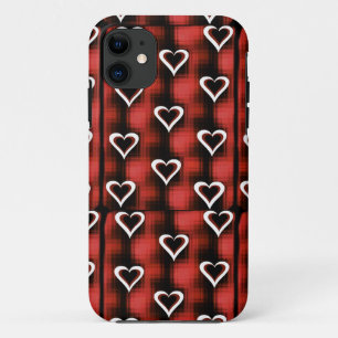 Hart op checkboard iPhone 11 hoesje