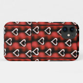 Hart op checkboard Case-Mate iPhone case (Achterkant (horizontaal))