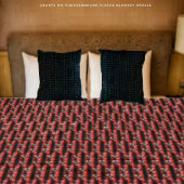 Hart op checkboard fleece deken