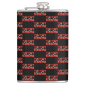 Hart op checkboard heupfles (Voorkant)