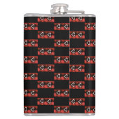 Hart op checkboard heupfles (Achterkant)