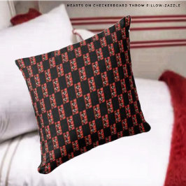 Hart op checkboard kussen