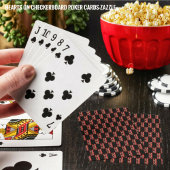 Hart op checkboard pokerkaarten