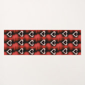 Hart op checkboard yogamat (Achterkant (horizontaal))