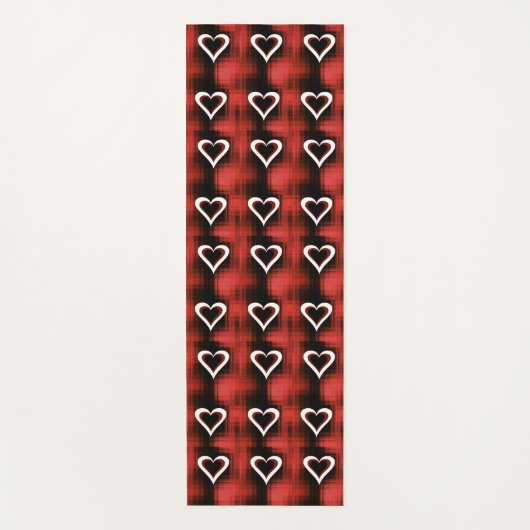 Hart op checkboard yogamat (Voorkant)