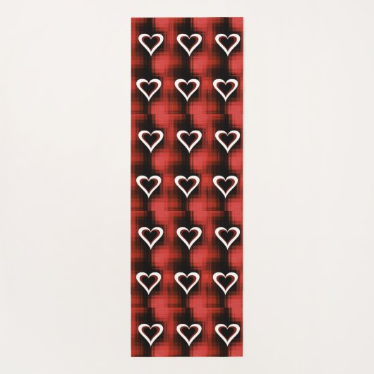 Hart op checkboard yogamat (Achterkant)