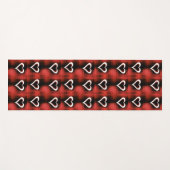 Hart op checkboard yogamat (Voorkant (horizontaal))