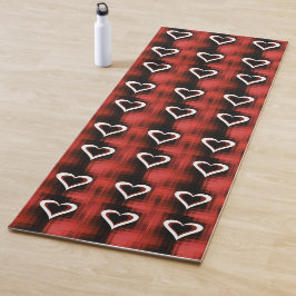 Hart op checkboard yogamat