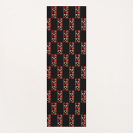 Hart op checkboard yogamat