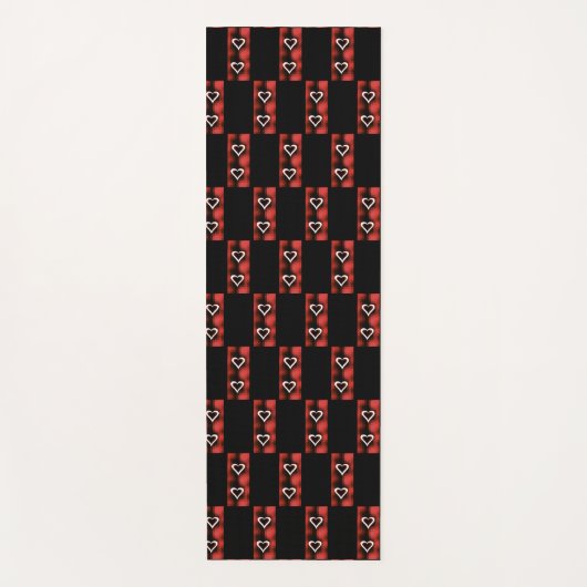 Hart op checkboard yogamat (Voorkant)