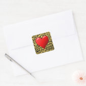 Hart op cheetaprint sticker (Envelop)
