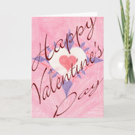 Hart op dag van de valentijn feestdagen kaart