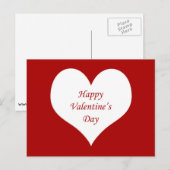 Hart op dag van de valentijn feestdagenkaart (Voorkant / Achterkant)