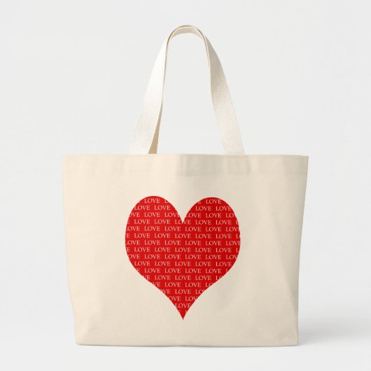 Hart op dag van de valentijn grote tote bag (Voorkant)