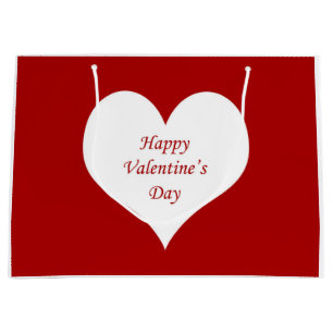 Hart op dag van de valentijn large cadeautasje