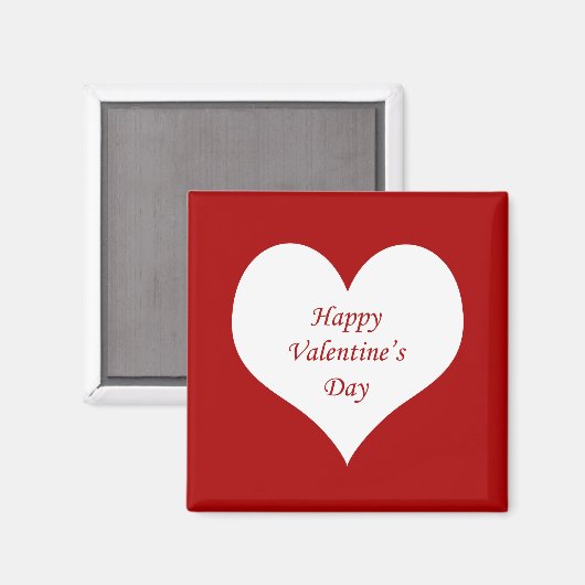 Hart op dag van de valentijn magneet (Voorkant / Achterkant)