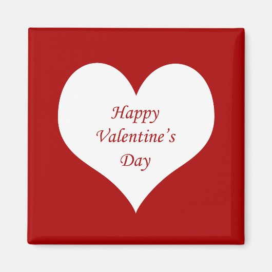 Hart op dag van de valentijn magneet (Voorkant)