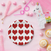 Hart op dag van de valentijn papieren bordje (Feest)