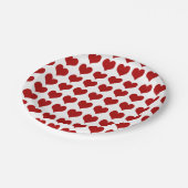 Hart op dag van de valentijn papieren bordje (Gekanteld)