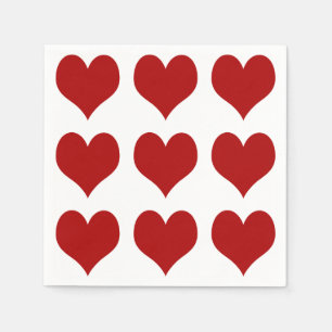 Hart op dag van de valentijn servet