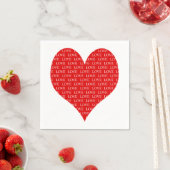 Hart op dag van de valentijn servetten (Insitu)