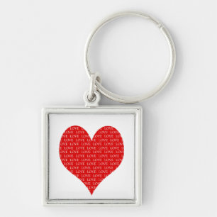 Hart op dag van de valentijn sleutelhanger