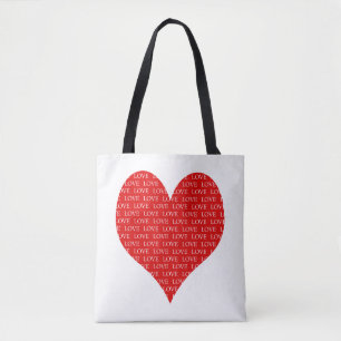 Hart op dag van de valentijn tote bag