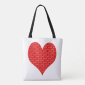 Hart op dag van de valentijn tote bag (Achterkant)