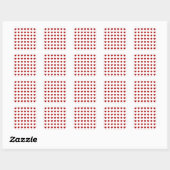 Hart op dag van de valentijn vierkante sticker (Vel)