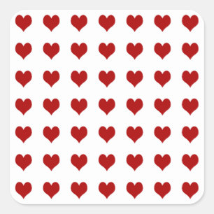 Hart op dag van de valentijn vierkante sticker