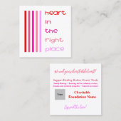 Hart op de juiste plaats Liefdadigheid Uitnodiging (Voorkant / Achterkant)