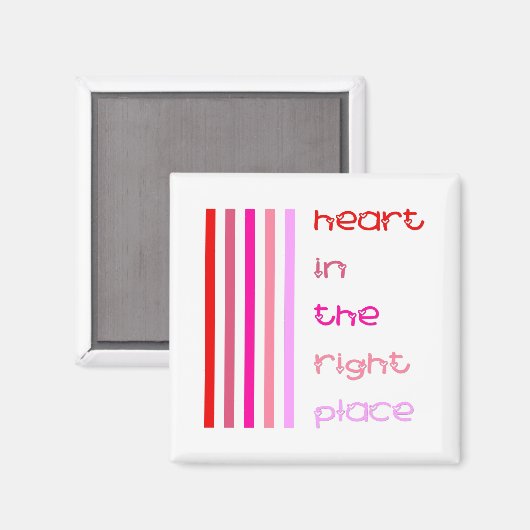 Hart op de juiste plaats magneet (Voorkant / Achterkant)