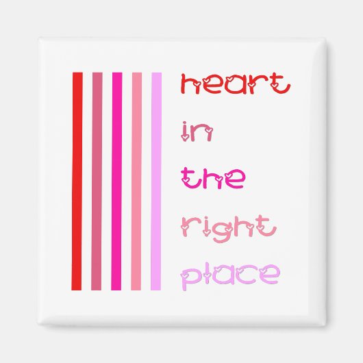 Hart op de juiste plaats magneet (Voorkant)