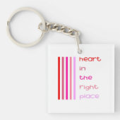 Hart op de juiste plaats sleutelhanger (voorkant)