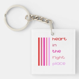 Hart op de juiste plaats sleutelhanger