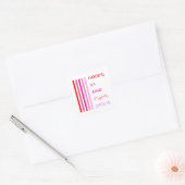 Hart op de juiste plaats vierkante sticker (Envelop)